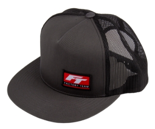 Picture of Team Associated Factory Team Logo "Flatbill" Trucker Hat (Black/Grey) (One Size Fits Most)