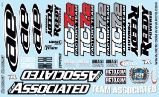 Picture of Team Associated TC7.2 Decal Sheet