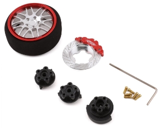 Picture of Yeah Racing Type B Aluminum Transmitter Steering Wheel Set (Red)