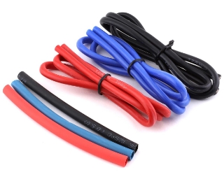 Picture of Yeah Racing Silicone Wire Set (Red, Black & Blue) (3) (1.9') (12AWG)
