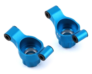 Picture of Yeah Racing Tamiya TT-02 Aluminum Rear Hubs (Blue) (2) (2° Toe-In)