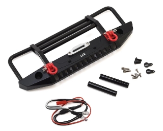 Picture of Yeah Racing Aluminum Front Bumper w/LED Light (Black)