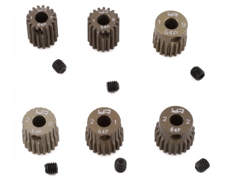 Picture of Yeah Racing Hard Coated 64P Aluminum Pinion Gear Set (17, 18, 19, 20, 21, 22T)