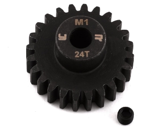 Picture of Yeah Racing Hardened Steel Mod 1 Pinion Gear (5mm Bore) (24T)