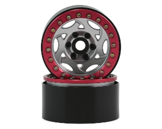 Picture of SSD RC 1.9” Champion Beadlock Wheels (Silver/Red)