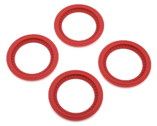 Picture of JConcepts Tribute Monster Truck Wheel Mock Beadlock Rings (Red) (4)