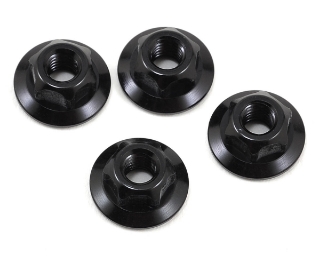 Picture of JConcepts 4mm Large Flange Serrated Locking Wheel Nut Set (4) (Black)
