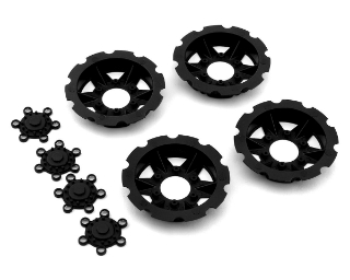 Picture of JConcepts "Tracker" Monster Truck Wheel Mock Beadlock Rings (Black) (4)