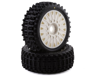 Picture of JConcepts Magma Pre-Mounted 1/8 Buggy Tires w/Cheetah Wheel (White) (2) (Yellow)