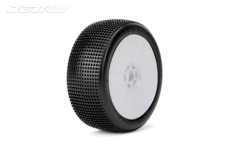 Picture of JetKO Tires Marco 1/8 Buggy Tires Mounted on White Dish Rims, Super Soft (2)