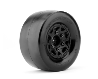 Picture of JetKO Tires 1/10 DR Booster RR Tires for Rear on Black Claw Rims, Super Soft, Belted, 12mm 1/2 Offset, Wide