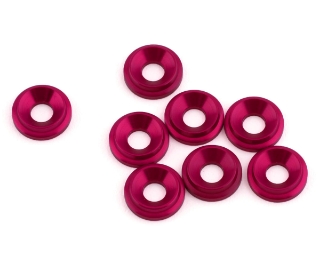 Picture of 1UP Racing 3mm LowPro Countersunk Washers (Hot Pink) (8)