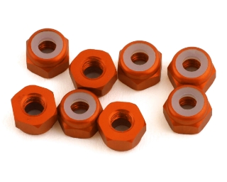 Picture of 1UP Racing 3mm Aluminum Locknuts (Orange) (8)