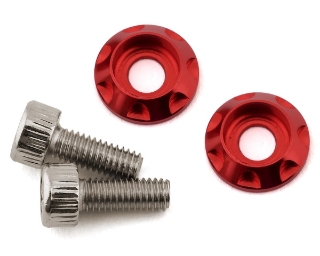 Picture of Team Brood M3 Motor Washer Heatsink w/Screws (Red) (2) (8mm)