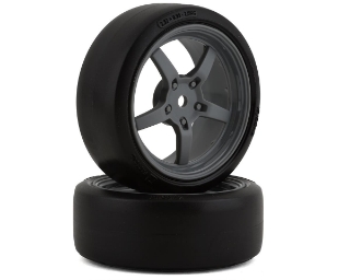 Picture of Kyosho Fazer Pre-Mounted TC Tire w/5-Spoke Racing Wheel (Grey) (2)