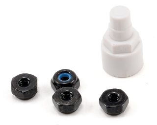 Picture of Kyosho Steel Wheel Nut Set w/Wrench (Black) (4)