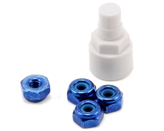 Picture of Kyosho Aluminum Wheel Nut Set w/Wrench (Blue) (4)