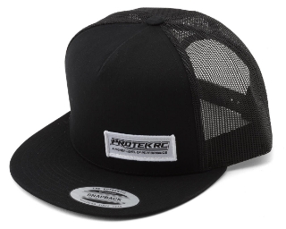 Picture of ProTek RC Flat Bill Mesh-Back Trucker Hat (Black) (One Size Fits Most)